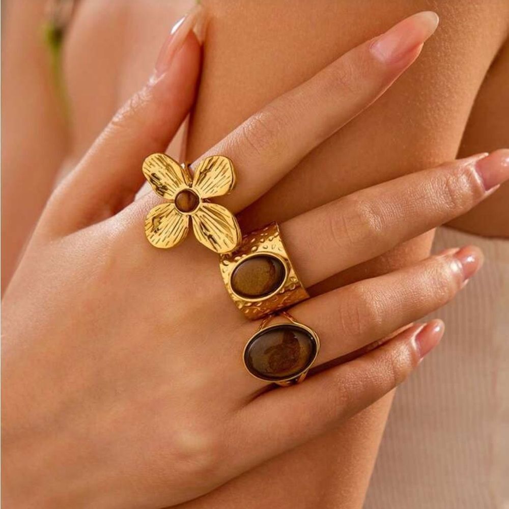 Tiger eye ring Q118